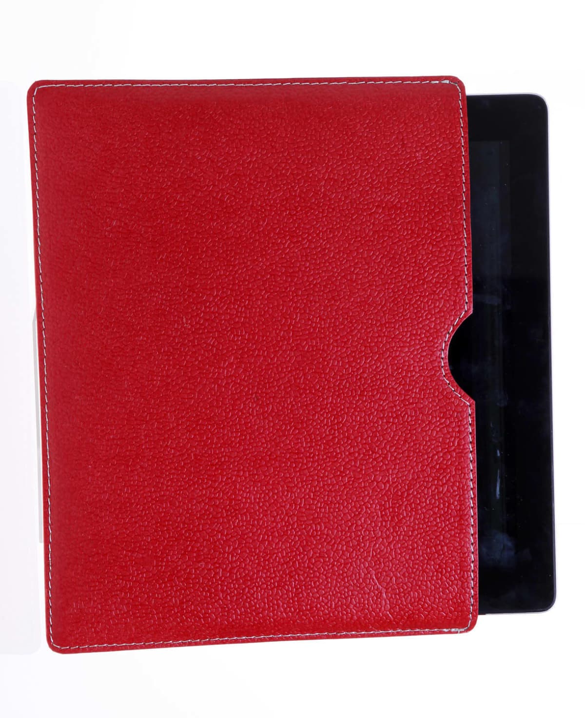 iPad slip case made from cotton and leather