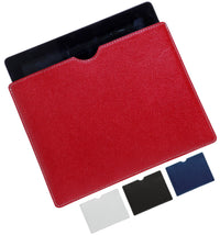 iPad slip case made from cotton and leather