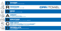 Towel with CPR instructions 1500mm x 750mm