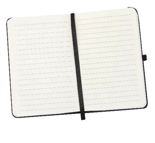 notebook A5 size 160 cream lined pages and internal pocket