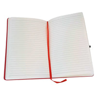 notebook A5 size 160 cream lined pages and internal pocket