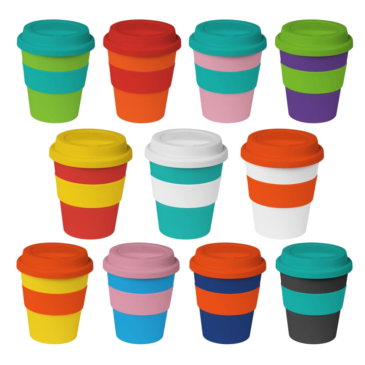 coffee cup / mug11oz/320ml Plastic Karma Kup Plastic Aura Lid Reusable