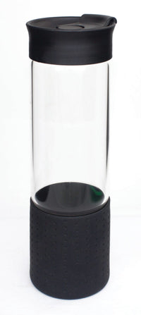 Drink  Bottle  glass with silicone top 500ml