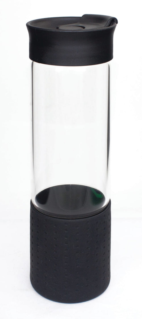 Drink  Bottle  glass with silicone top 500ml