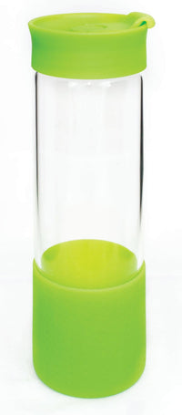 Drink  Bottle  glass with silicone top 500ml