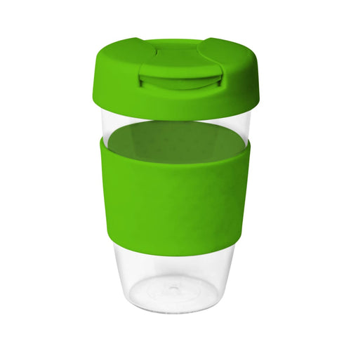coffee cup / Mug 16oz/535ml Large Clear Plastic Karma Kup with Plastic Flip Lid Reusable  Eco Friendly