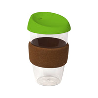 coffee cup / Mug 16oz/535ml Plastic Karma Kup with Cork Band Silicon Lid Reusable  Eco Friendly
