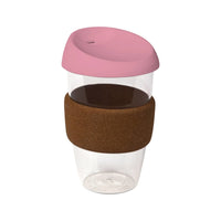 coffee cup / Mug 16oz/535ml Plastic Karma Kup with Cork Band Silicon Lid Reusable  Eco Friendly