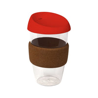 coffee cup / Mug 16oz/535ml Plastic Karma Kup with Cork Band Silicon Lid Reusable  Eco Friendly