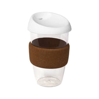 coffee cup / Mug 16oz/535ml Plastic Karma Kup with Cork Band Silicon Lid Reusable  Eco Friendly