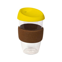 coffee cup / Mug 16oz/535ml Plastic Karma Kup with Cork Band Silicon Lid Reusable  Eco Friendly