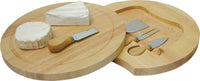 cheese board set swivel wooden 4 knives