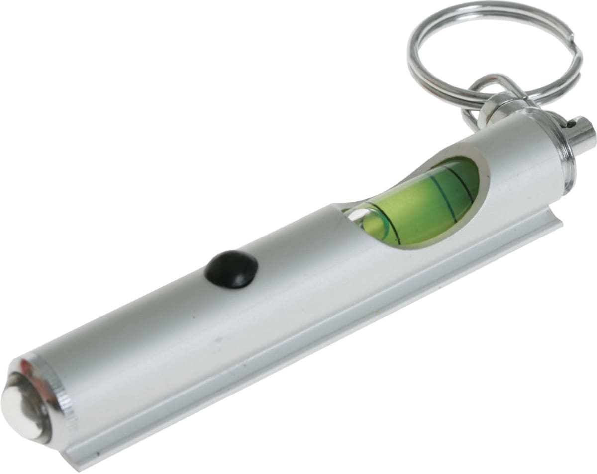 Spirit level and torch keyring