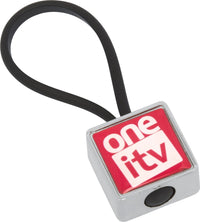 Globus Keyring Metal Square - Indent
