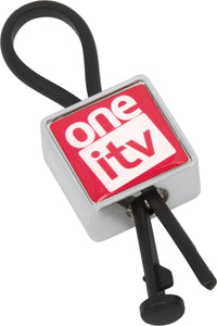 Globus Keyring Metal Square - Indent