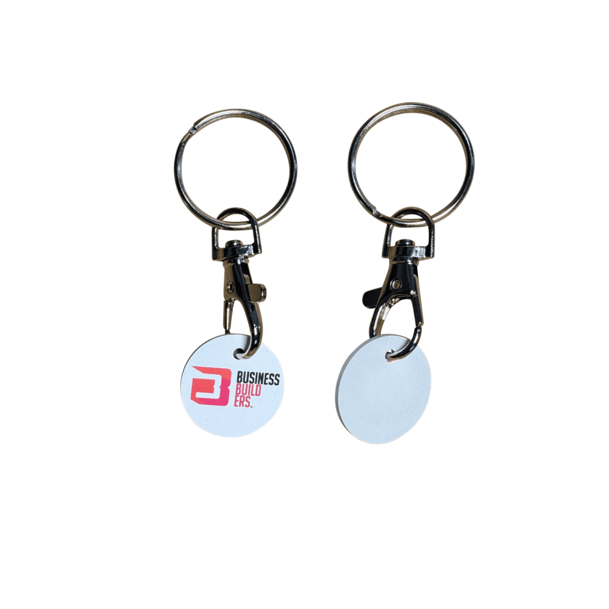 Plastic $1 Trolley Coin with Carabiner  Keyring