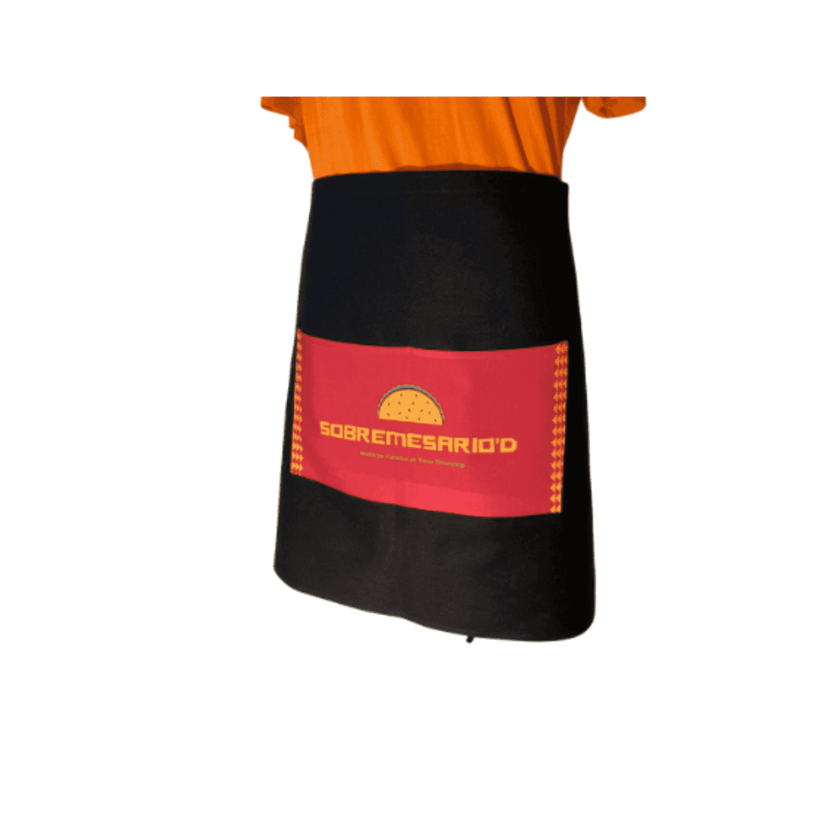 Black Cotton Waist Apron Locally Printed on Pocket Bulk Packed