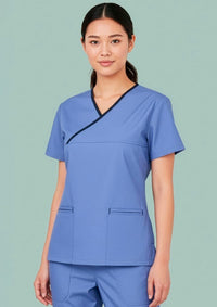 Womens Contrast Scrub Top