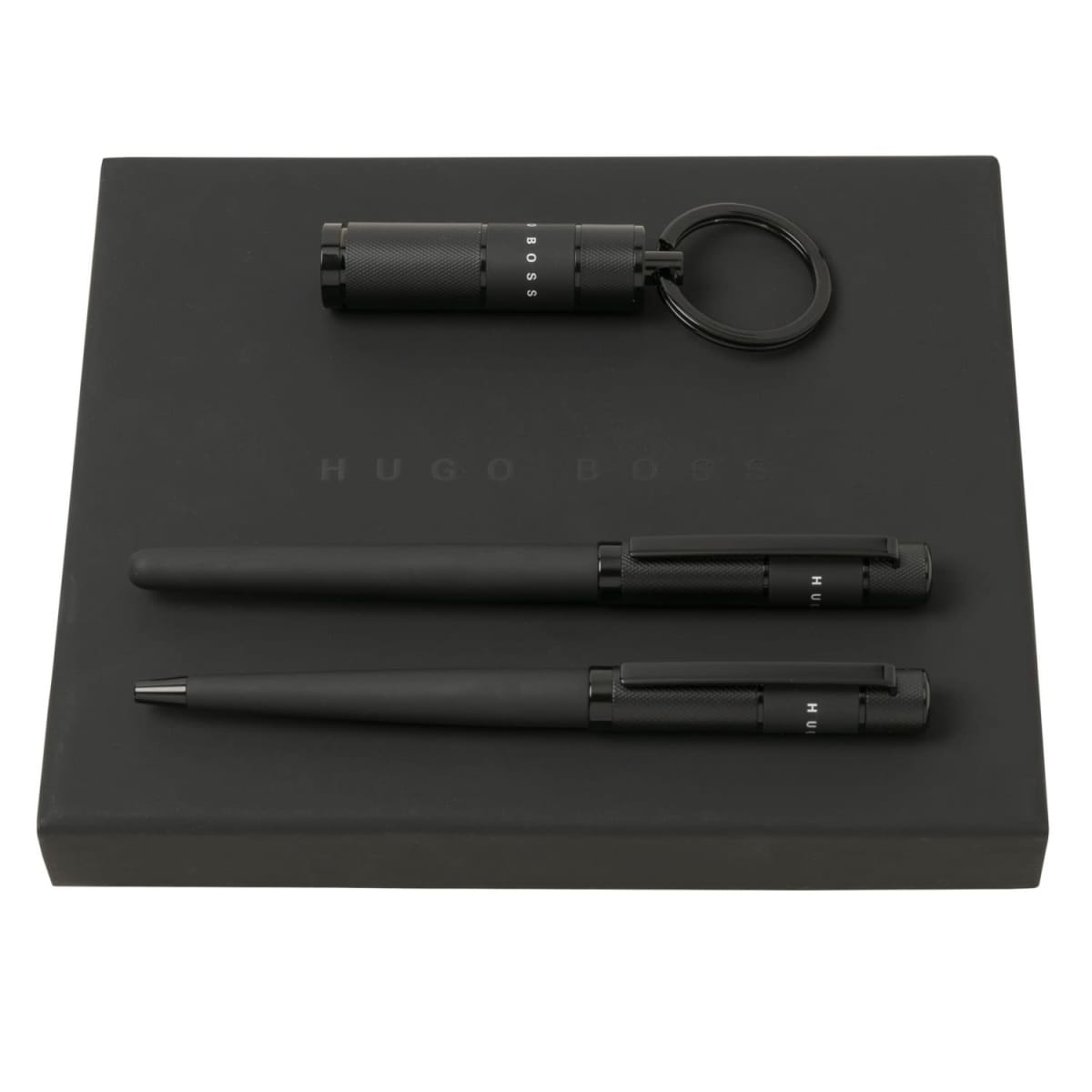 Set Ribbon Black (ballpoint pen, rollerball pen & usb stick)