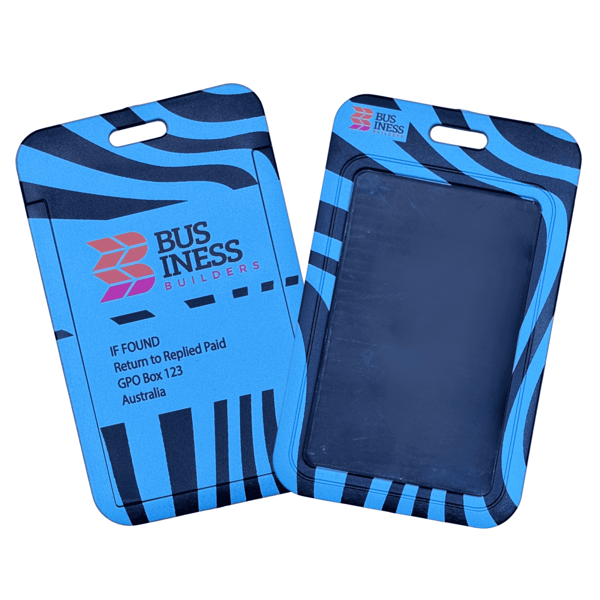 Premium Plastic ID Holder Portrait - Black