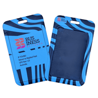 Premium Plastic ID Holder Portrait - Black