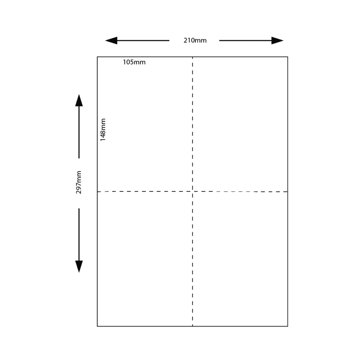 Name Tag Insert 105 x 148mm White 50 sheet pack /4 per sheet