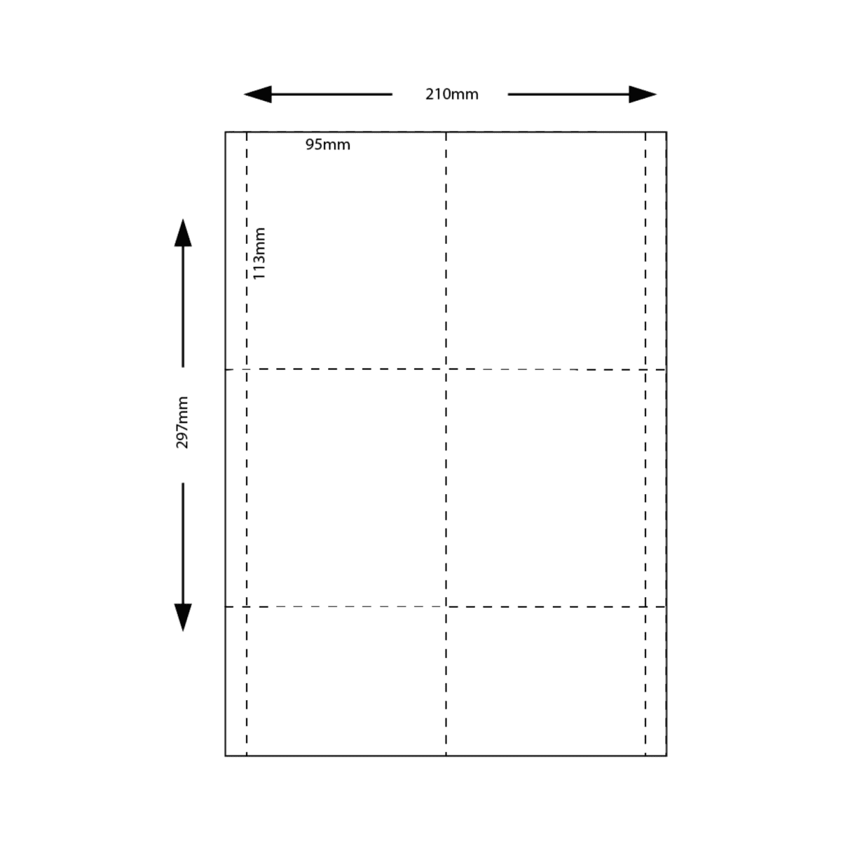 Name Tag Inserts 95 x 113mm White 50 sheet pack/ 4 per sheet