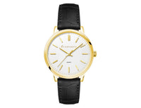 Ladies Dress Watch (Gold), Leather Strap