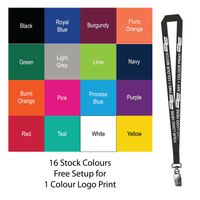 Aquarius Ribbed Lanyard Budget Screen Printed 1 Colour 1 Side Alligator