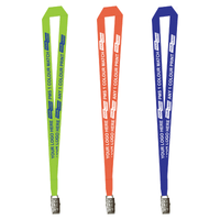 Aquarius Ribbed Lanyard Budget Screen Printed 1 Colour 1 Side Alligator - 20mm Polyester