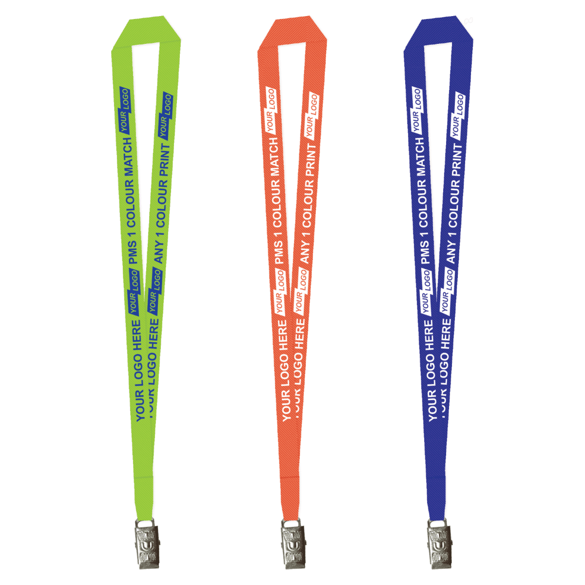 Aquarius Ribbed Lanyard Budget Screen Printed 1 Colour 1 Side Alligator - 20mm Polyester