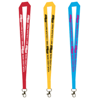 Aquarius Ribbed Lanyard Budget Screen Printed 1 Colour 1 Side Carabiner - 20mm Polyester