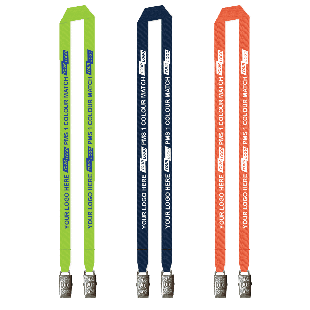 Aquarius Ribbed Lanyard Budget Screen Printed 1 Colour 1 Side Double Alligator - 20mm Polyester