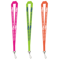 Aquarius Ribbed Lanyard Budget Screen Printed 1 Colour 1 Side Swivel Hook - 20mm Polyester