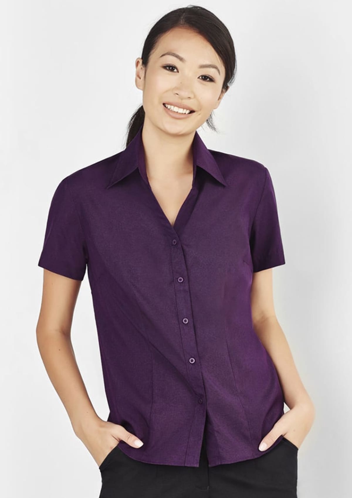 Oasis Ladies Plain Short Sleeve Shirt