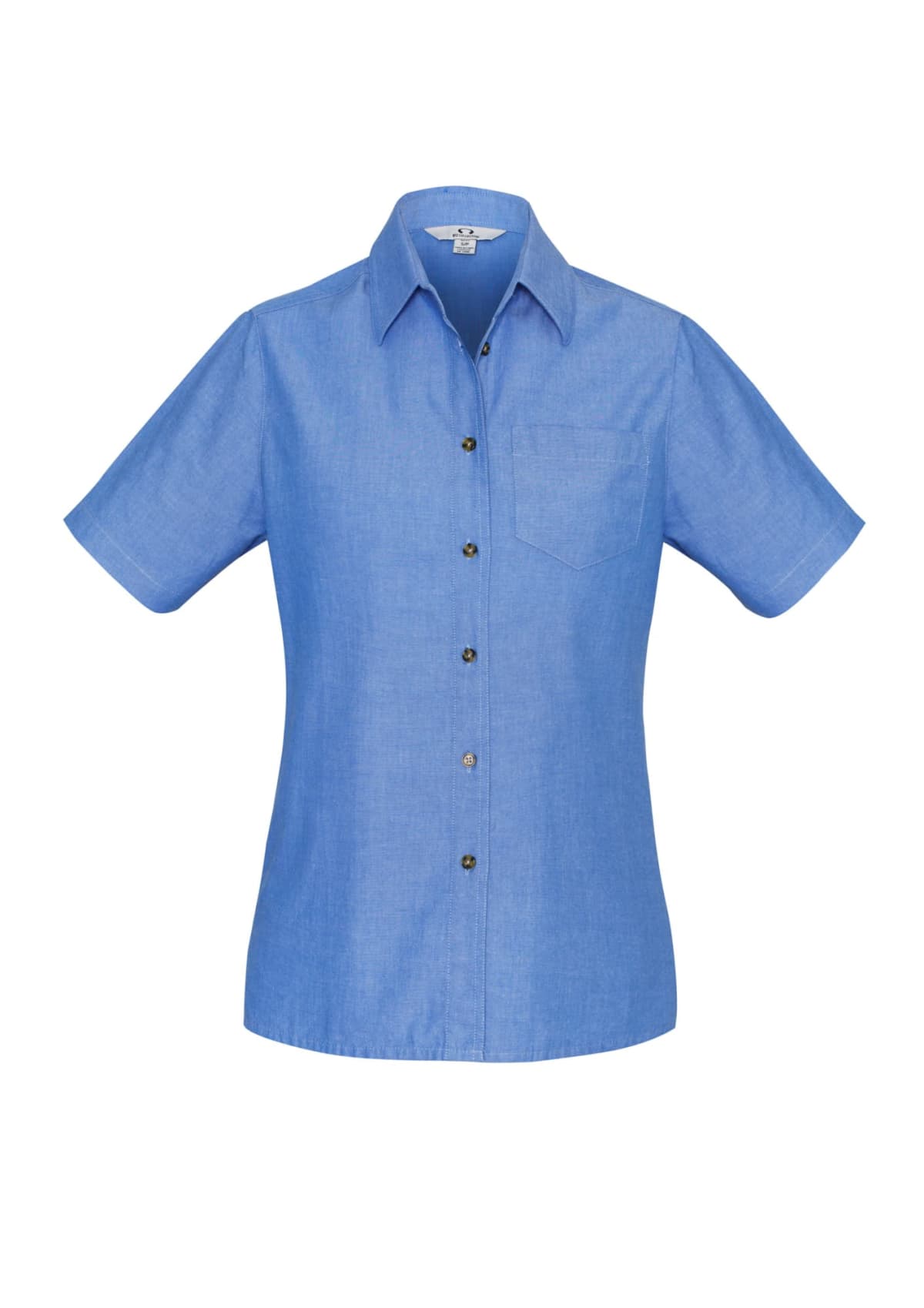 Womens Chambray Short Sleeve Shirt