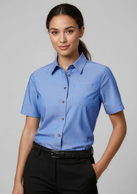 Womens Chambray Short Sleeve Shirt