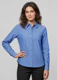 Womens Chambray Long Sleeve Shirt