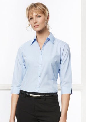Womens Micro Check 3/4 Sleeve Shirt
