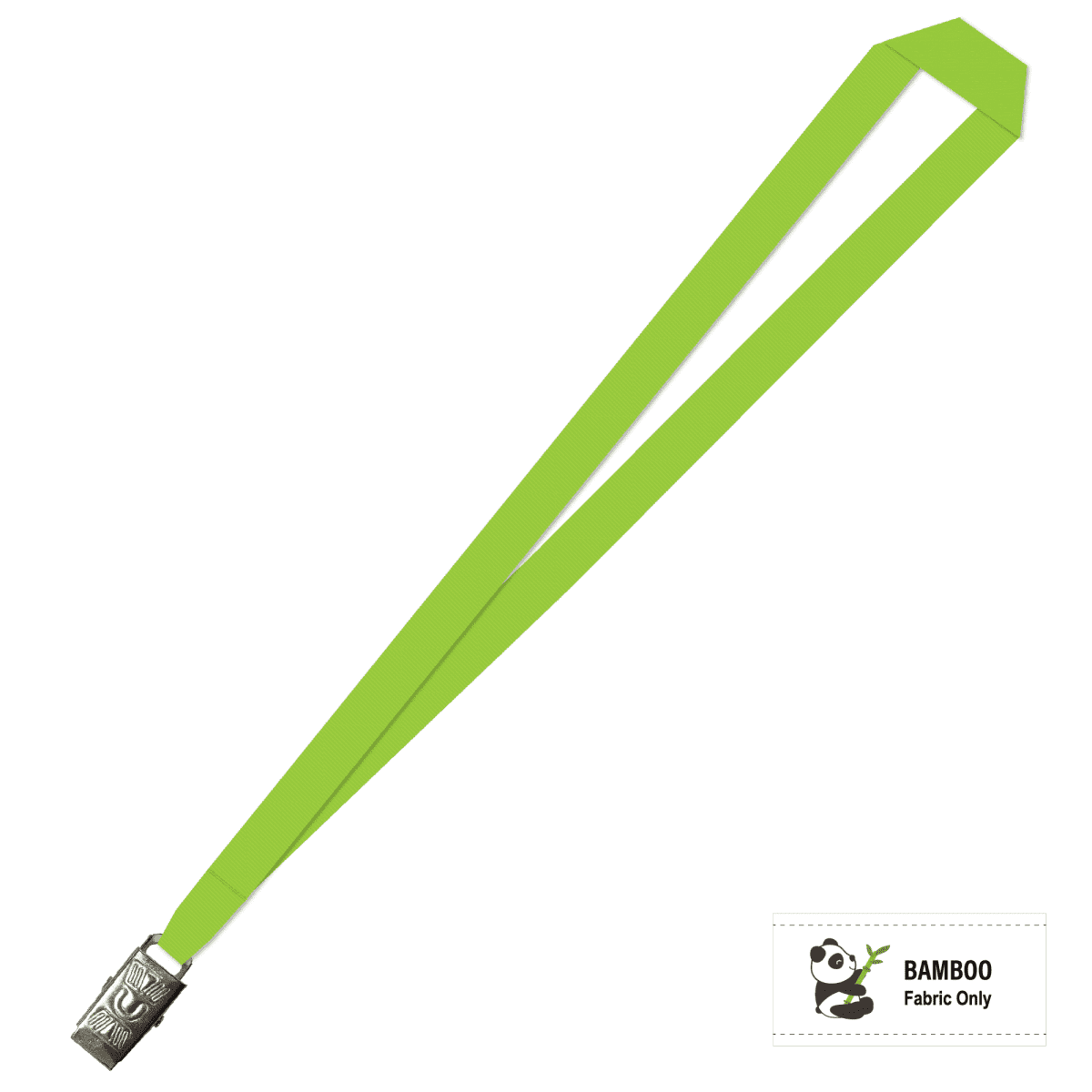 Bamboo Plain Lanyard with Alligator Clip