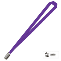 Bamboo Plain Lanyard with Alligator Clip