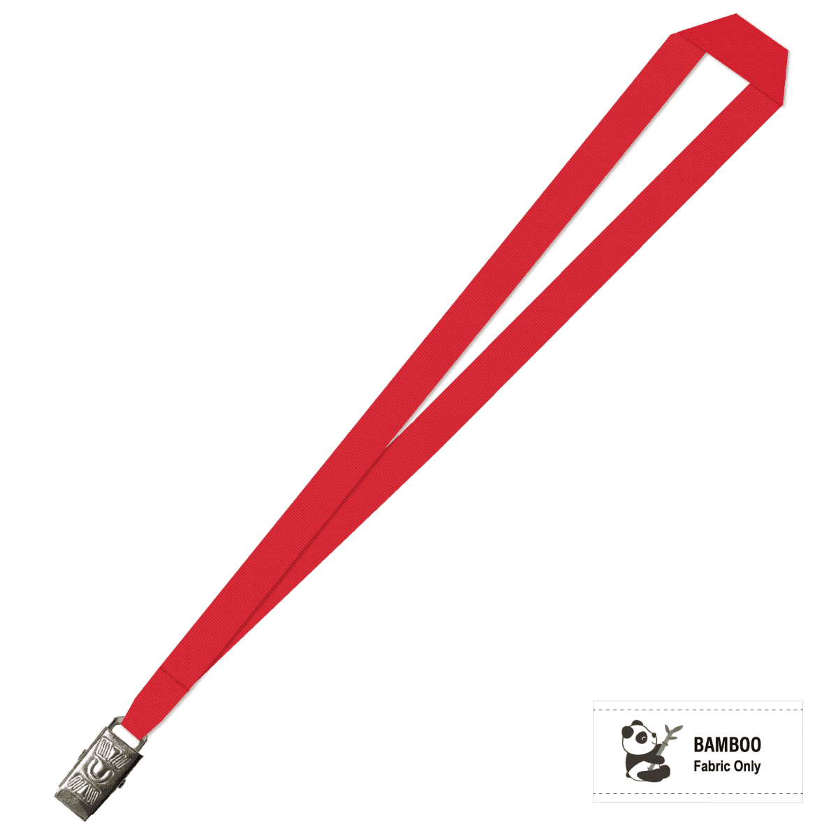 Bamboo Plain Lanyard with Alligator Clip