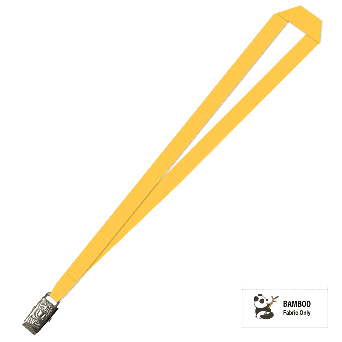 Bamboo Plain Lanyard with Alligator Clip