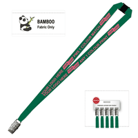 Bamboo Ribbed Lanyard Screen Printed 15mm - Alligator and Breakaway