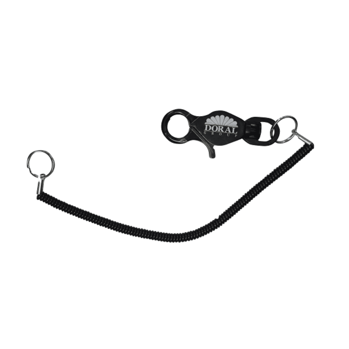 Bungee Coil Cord Lanyard with Keyring