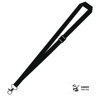 Bamboo Plain Lanyard with Carabiner and Breakaway