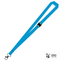 Bamboo Plain Lanyard with Carabiner and Breakaway