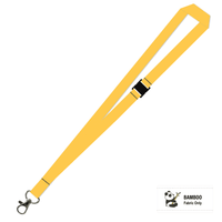Bamboo Plain Lanyard with Carabiner and Breakaway