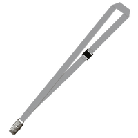 Gemini Plain Lanyard with Alligator Clip and Breakaway - 15mm Polyester