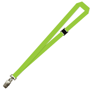 Gemini Plain Lanyard with Alligator Clip and Breakaway - 20mm Polyester